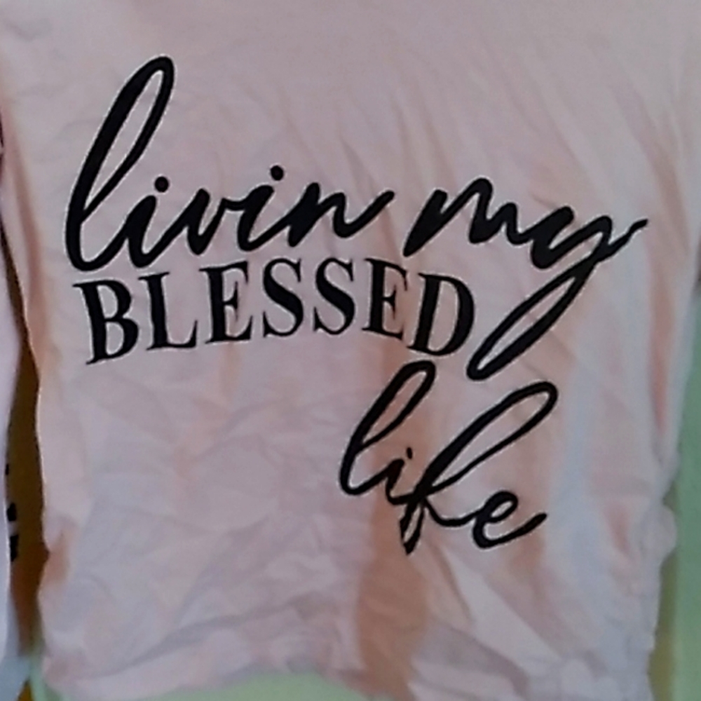 On fire medium pink and black shirt